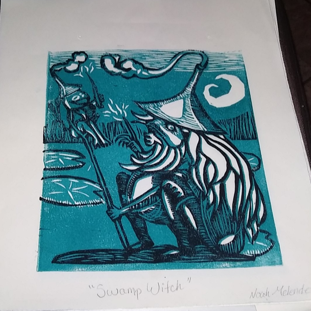 ❗last one❗ 1 of 3 Art piece print titled "Swamp Witch" 1/3